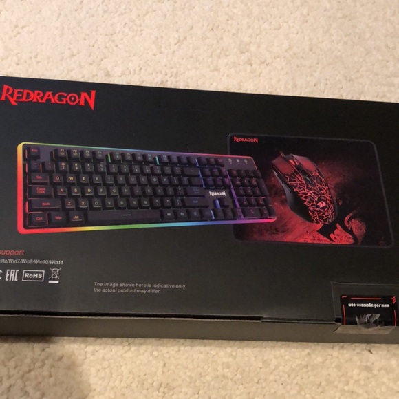 NWT unopened Redragon gaming essentials Keyboard/Mouse/Mousepad - Picture 16 of 16